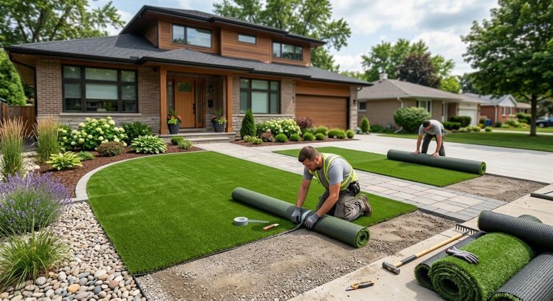 Artificial Grass Installation detail