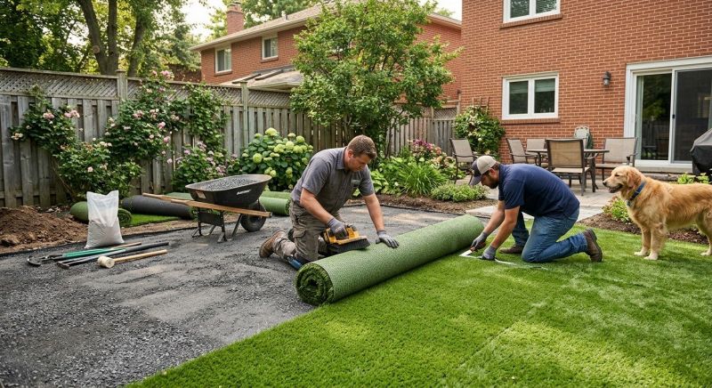 Artificial Turf Installation detail