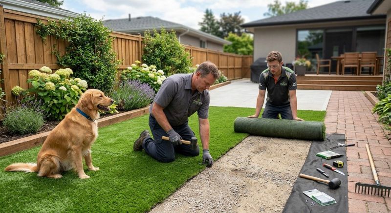 Artificial Turf Installation detail